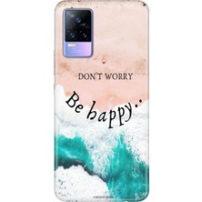 Senada Vivo V21 Kılıf Desenli Baskılı Tpu Rubber Kapak Be Happy