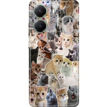Senada Xiaomi Poco X7 Pro Kılıf Desenli Baskılı Tpu Rubber Kapak Cats World