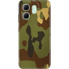Senada Infinix Hot 50I - Smart 9 Kılıf Desenli Baskılı Tpu Rubber Kapak Çöl Askeri