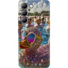 Senada Vivo V30 Lite Kılıf Desenli Baskılı Tpu Rubber Kapak Işıltılı Hayat