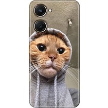 Adasena Vivo Y18 Kılıf Desenli Baskılı Tpu Rubber Kapak Selfie Kedicik