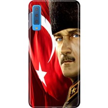 Adasena Samsung Galaxy A7 2018 Kılıf Desenli Baskılı Tpu Rubber Kapak Mustafa Kemal