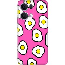 Adasena Oppo Reno 13 Pro Kılıf Desenli Baskılı Tpu Rubber Kapak Pink Eggs