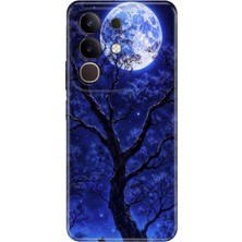Adasena Vivo Y29 Kılıf Desenli Baskılı Tpu Rubber Kapak Korkutan Dolunay