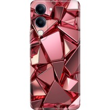 Adasena Vivo Y04 Kılıf Desenli Baskılı Tpu Rubber Kapak Pembe Deco