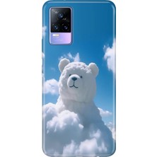 Vivo V21E Kılıf Desenli Baskılı Tpu Rubber Kapak Teddy Cloud