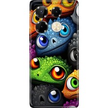Adasena Infinix Note 40 Pro 5g Kılıf Desenli Baskılı Tpu Rubber Kapak Renkli Canavarlar