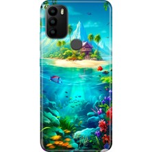 Senada General Mobile Gm 21 Plus Kılıf Desenli Baskılı Tpu Rubber Kapak Island