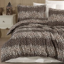 Lief Home Çift Kişilik Leopar Desen Nevresim Takımı 200X220 | 4 Yastık Kılıfı | Lastikli Çarşaflı 180X200+25