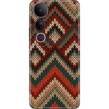 Vivo V50 Lite Kılıf Desenli Baskılı Tpu Rubber Kapak Zikzak