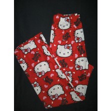 Bukadınca Hello Ktty Desenli Pijama Tek Alt ( Süet )
