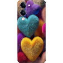 Senada Vivo Y04 Kılıf Desenli Baskılı Tpu Rubber Kapak Fluffy