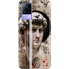 Adasena Vivo V21E Kılıf Desenli Baskılı Tpu Rubber Kapak Tanrıça