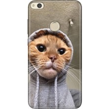 Adasena Huawei P9 Lite 2017 Kılıf Desenli Baskılı Tpu Rubber Kapak Selfie Kedicik