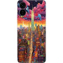 Adasena Tecno Camon 19 Neo Kılıf Desenli Baskılı Tpu Rubber Kapak Retro New York
