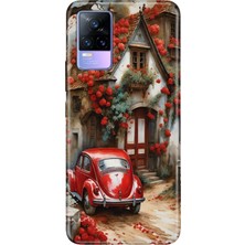 Senada Vivo V21E Kılıf Desenli Baskılı Tpu Rubber Kapak Aşk Yuvası
