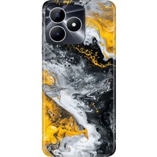 Adasena Realme Note 50 4g Kılıf Desenli Baskılı Tpu Rubber Kapak Siyah Sarı 22