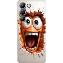 Senada Vivo V30 Lite Kılıf Desenli Baskılı Tpu Rubber Kapak Funny