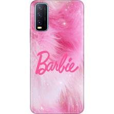 Adasena Vivo Y11S Y20 Y20S Kılıf Desenli Baskılı Tpu Rubber Kapak Pink Barb