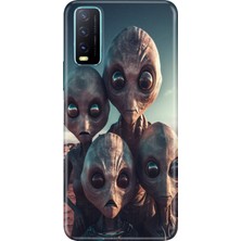 Adasena Vivo Y11S Y20 Y20S Kılıf Desenli Baskılı Tpu Rubber Kapak Ufo