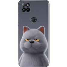 Casper Via E30 Kılıf Desenli Baskılı Tpu Rubber Kapak Uykulu Kedi