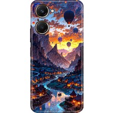 Senada Vivo Y18 Kılıf Desenli Baskılı Tpu Rubber Kapak Kapadokya Art