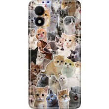 Senada Tcl 303 Kılıf Desenli Baskılı Tpu Rubber Kapak Cats World