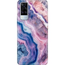 Senada Vivo Y51 Kılıf Desenli Baskılı Tpu Rubber Kapak Flues Ametist