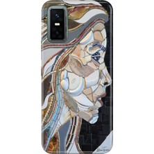 Adasena Infinix Gt 30 Pro Kılıf Desenli Baskılı Tpu Rubber Kapak Mozaic Kadın