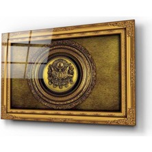 Marsilyan Nw Özel  Osmanlı Tuğrası Cam Tablo