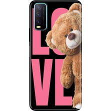 Adasena Vivo Y11S Y20 Y20S Kılıf Desenli Baskılı Tpu Rubber Kapak Love Teddy