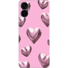Adasena Tecno Camon 19 Neo Kılıf Desenli Baskılı Tpu Rubber Kapak Platin Kalp