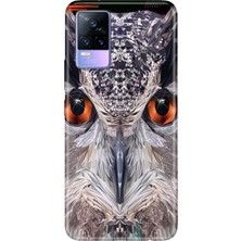 Senada Vivo V21E Kılıf Desenli Baskılı Tpu Rubber Kapak Baykuş 212