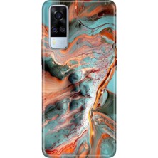 Senada Vivo Y51 Kılıf Desenli Baskılı Tpu Rubber Kapak Karma Ametist