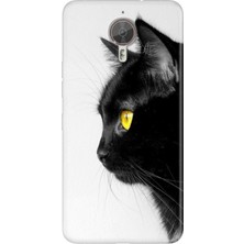 Senada General Mobile Gm 5 Plus Kılıf Desenli Baskılı Tpu Rubber Kapak Kedi Bakışı