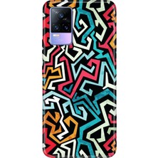 Senada Vivo V21E Kılıf Desenli Baskılı Tpu Rubber Kapak Graffiti