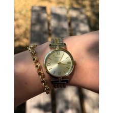 Ferrucci Gold ve Gümüş Iki Renkli Hasır Çelik Kordonlu Su Geçirmez Kadın Saati