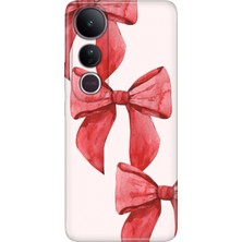 Adasena Vivo V50 Lite Kılıf Desenli Baskılı Tpu Rubber Kapak Kurdele Sanat