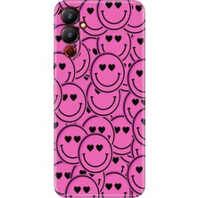 Adasena Tecno Pova Neo 4 Kılıf Desenli Baskılı Tpu Rubber Kapak Pembe Tebessüm
