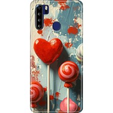 Adasena Reeder P13 Blue Max 6.49" Kılıf Desenli Baskılı Tpu Rubber Kapak Lollipop