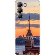 Senada Vivo V30 Lite Kılıf Desenli Baskılı Tpu Rubber Kapak Kız Kulesi