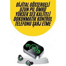 Mercansa Kablosuz Bluetooth Kulaklık Çift Telefon Destekli Powerbankli Dijital Göstergeli