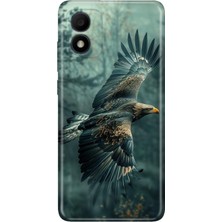 Adasena Tcl 303 Kılıf Desenli Baskılı Tpu Rubber Kapak Ürküten Kartal