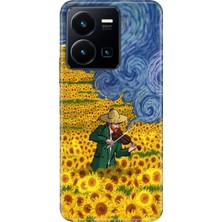 Senada Vivo Y22S Y35 Kılıf Desenli Baskılı Tpu Rubber Kapak Art Deco