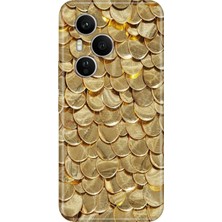 Senada Honor 400 Pro Kılıf Desenli Baskılı Tpu Rubber Kapak Gold Yaprak