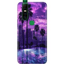 Adasena Infinix S5 Pro Kılıf Desenli Baskılı Tpu Rubber Kapak Landscape