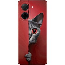 Adasena Xiaomi Redmi A5 Kılıf Desenli Baskılı Tpu Rubber Kapak Red Cat