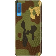 Senada Samsung Galaxy A7 2018 Kılıf Desenli Baskılı Tpu Rubber Kapak Çöl Askeri
