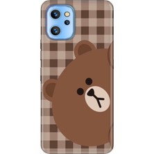 Senada Reeder S19 Max Pro Kılıf Desenli Baskılı Tpu Rubber Kapak Ekose Bear