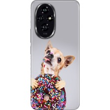 Senada Honor 200 Kılıf Desenli Baskılı Tpu Rubber Kapak Donut-Dog